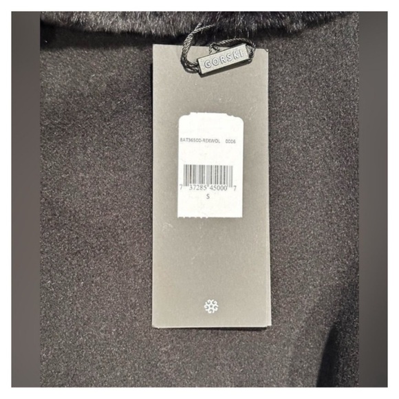 GORSKI Fur Reversible Rex Rabbit Vest with Wool Back and Belt NEW Size Small - Picture 11 of 11